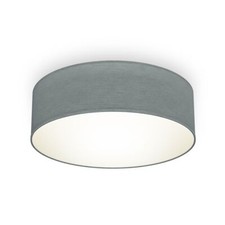 Deckenlampe Stoff grau Textil